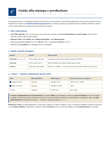 Guida alla stampa e produzione (PDF)